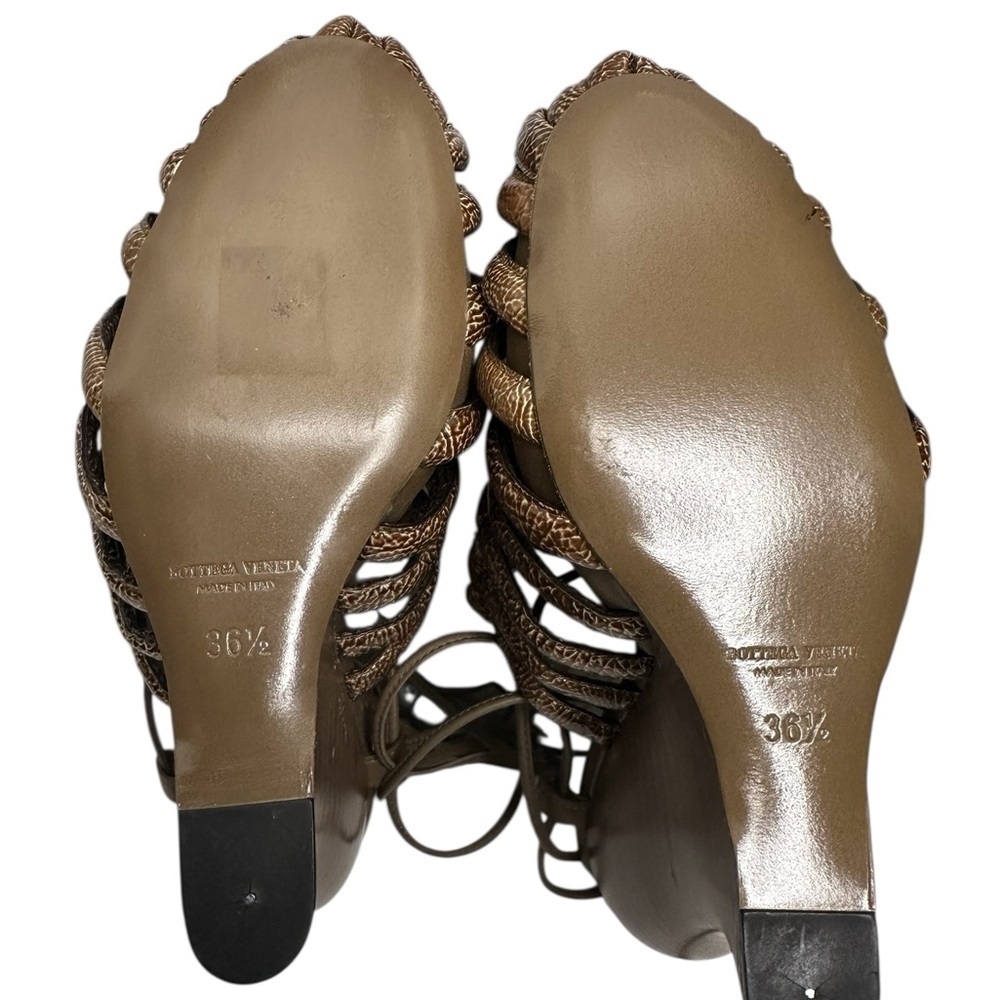 Bottega Veneta Brown Woven Women's Shoes size 6 - Picture 8 of 15